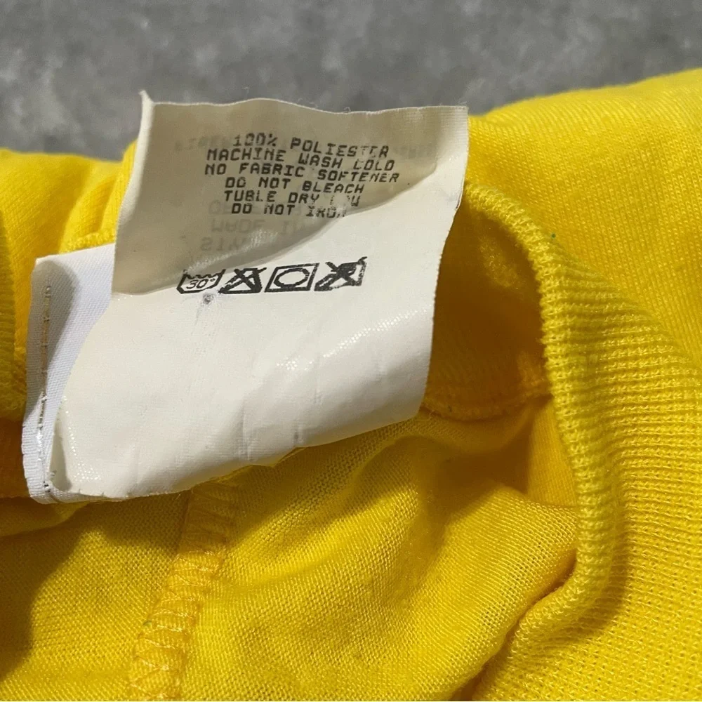 Vintage Reebok Yellow Cycling Jersey Made inUSA Size XL Short Sleeve Quarter Zip